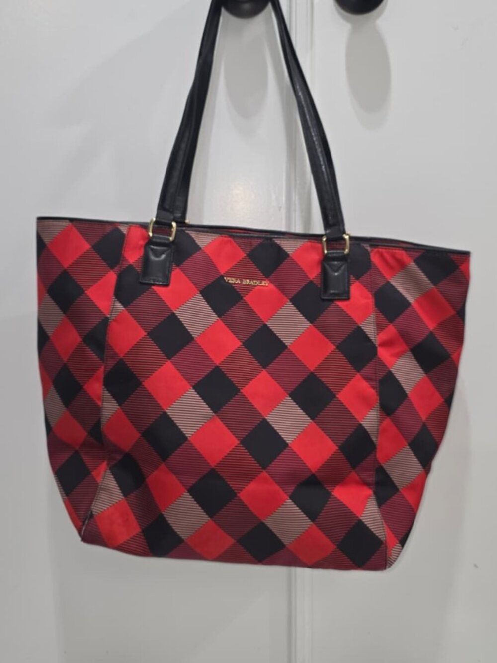 Vera Bradley Ella Tote in the Buffalo Plaid pattern